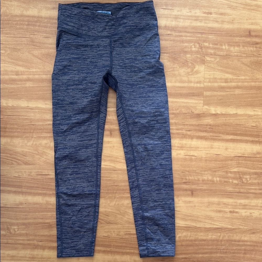 Outdoor Voices Navy Striped Leggings